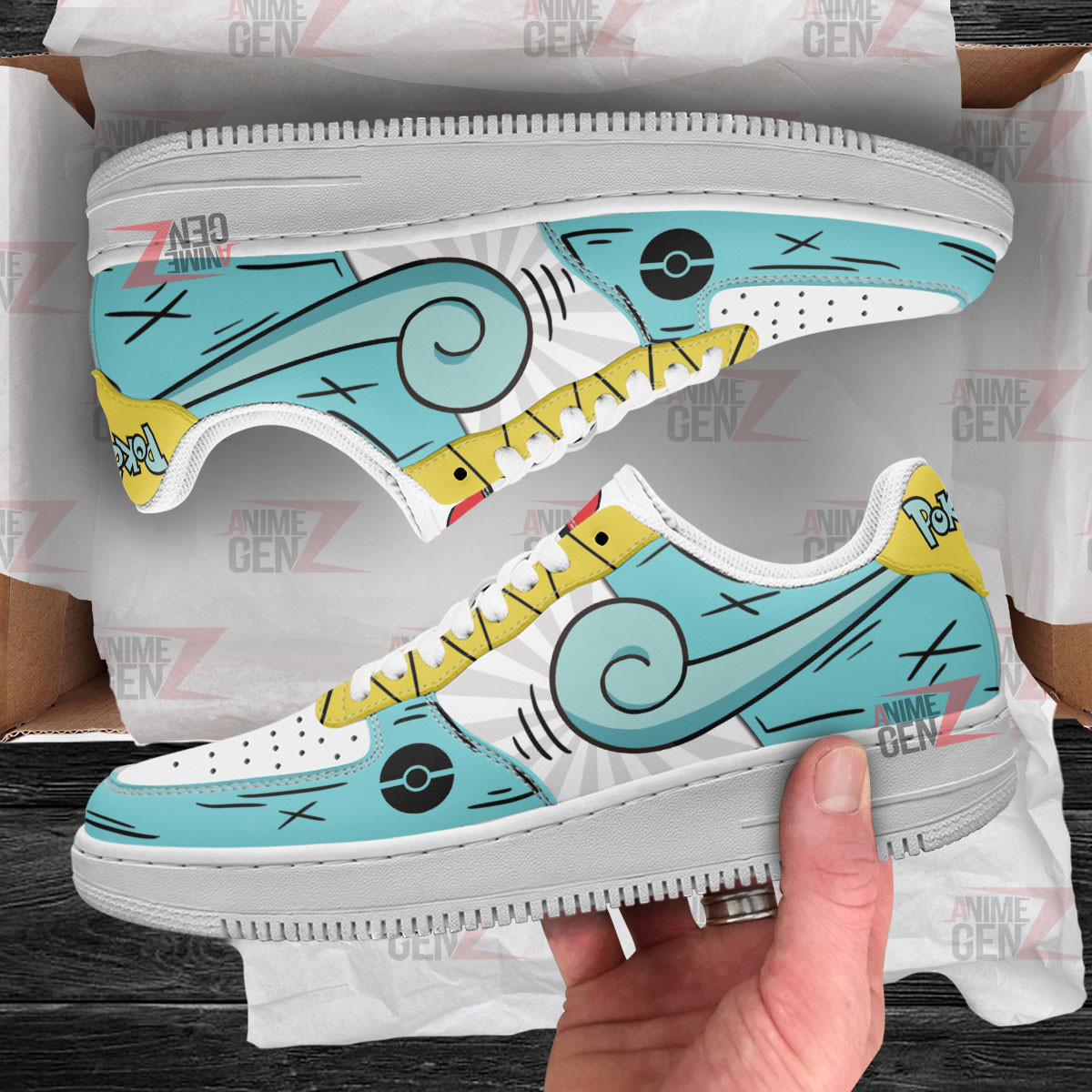 Pokemon Squirtle Air Sneakers Custom Anime Shoes - Image 2