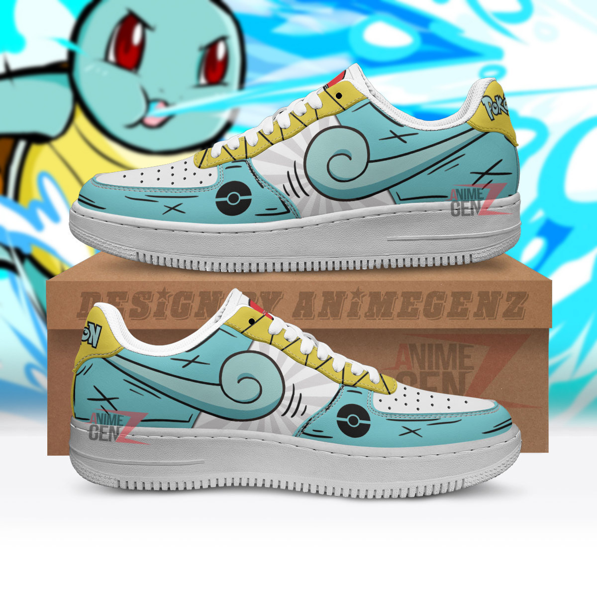 Pokemon Squirtle Air Sneakers Custom Anime Shoes