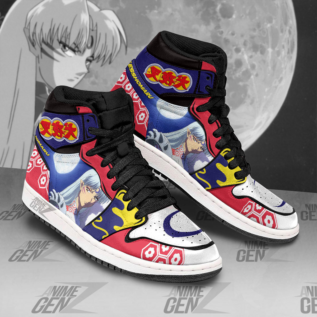 Sesshomaru JD Sneakers Inuyasha Custom Anime Shoes - Image 2