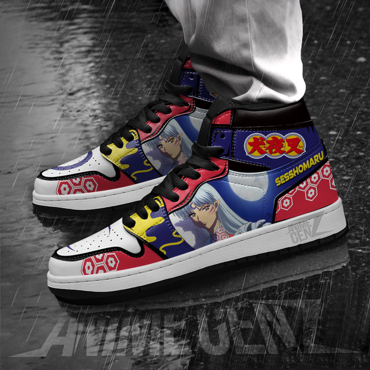 Sesshomaru JD Sneakers Inuyasha Custom Anime Shoes - Image 3
