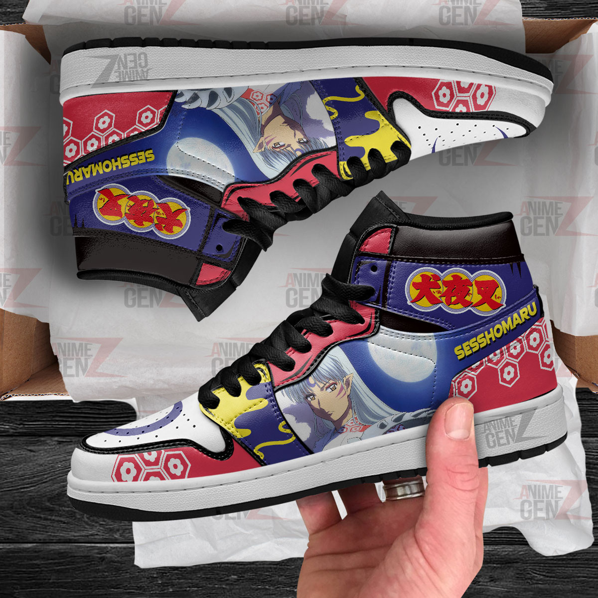 Sesshomaru JD Sneakers Inuyasha Custom Anime Shoes - Image 4