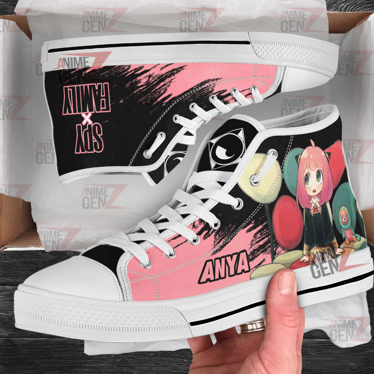 Spy X Family Anya High Top Shoes Custom Anime Shoes - Image 2