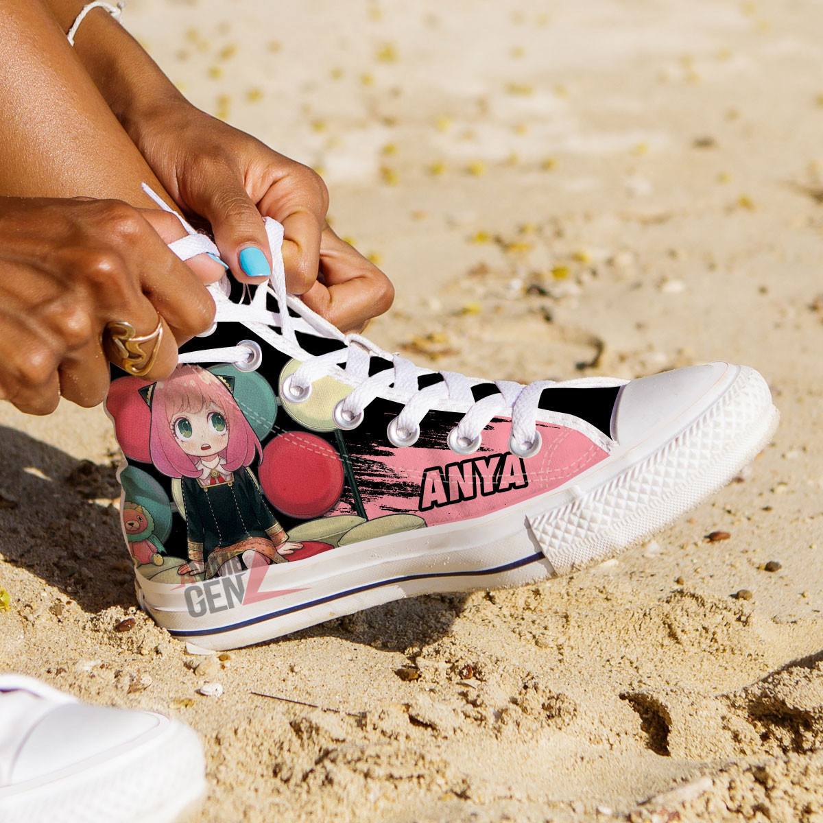 Spy X Family Anya High Top Shoes Custom Anime Shoes - Image 3