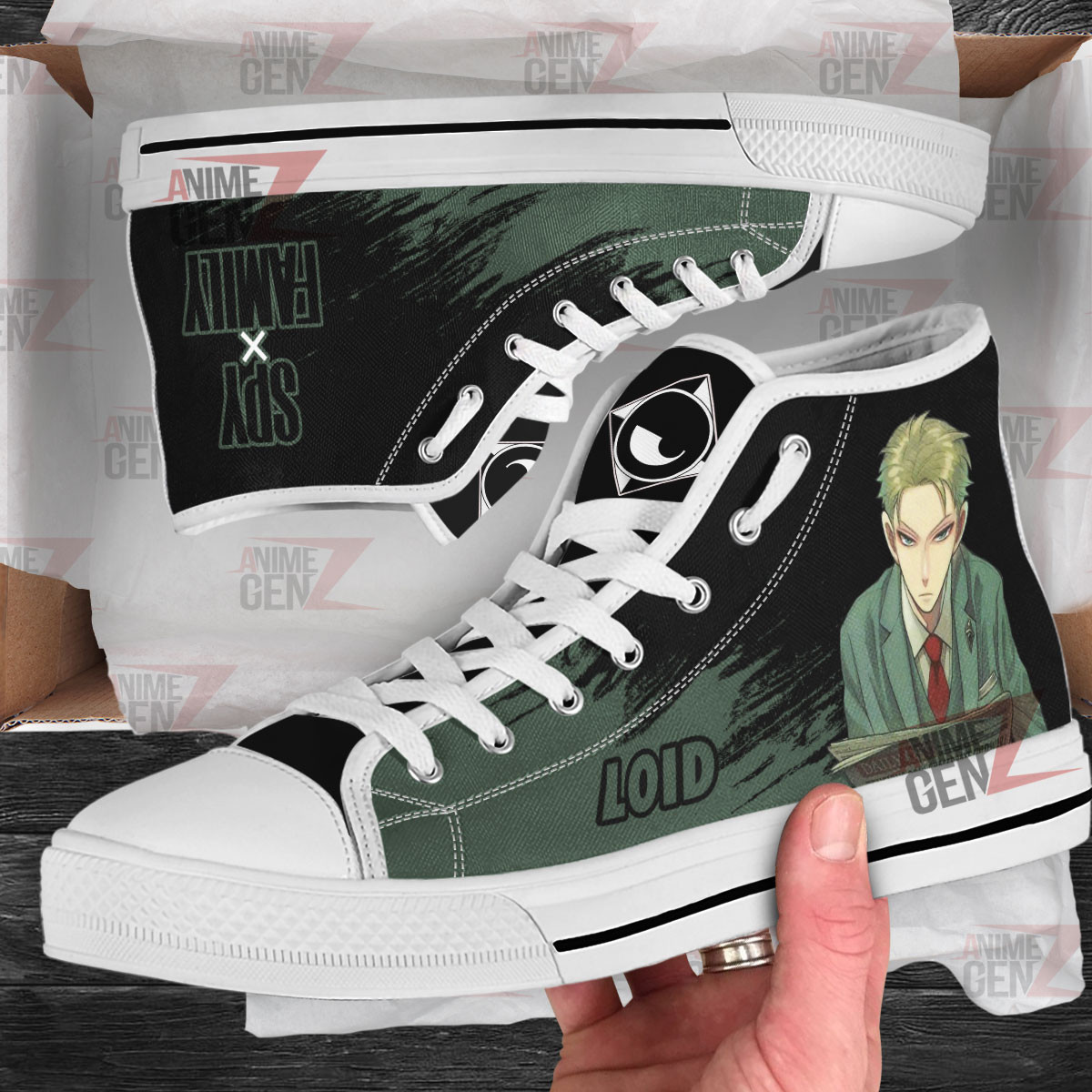 Spy X Family Loid Forger High Top Shoes Custom Anime Shoes - Image 2