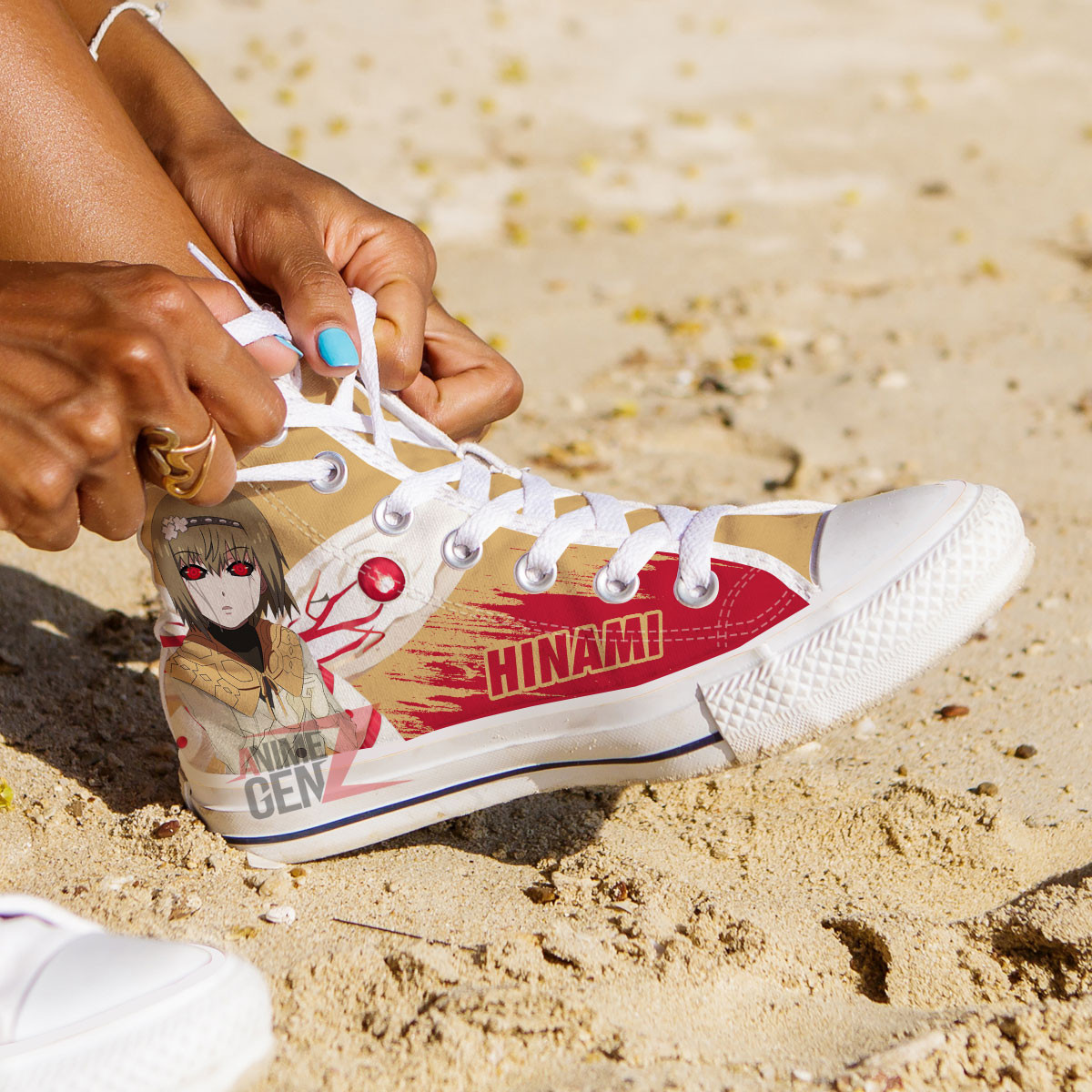 Tokyo Ghoul Hinami Fueguchi High Top Shoes Custom Anime Shoes - Image 3