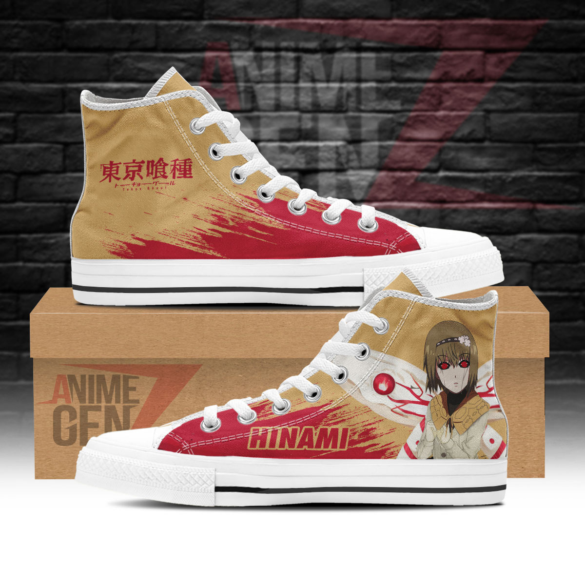 Tokyo Ghoul Hinami Fueguchi High Top Shoes Custom Anime Shoes