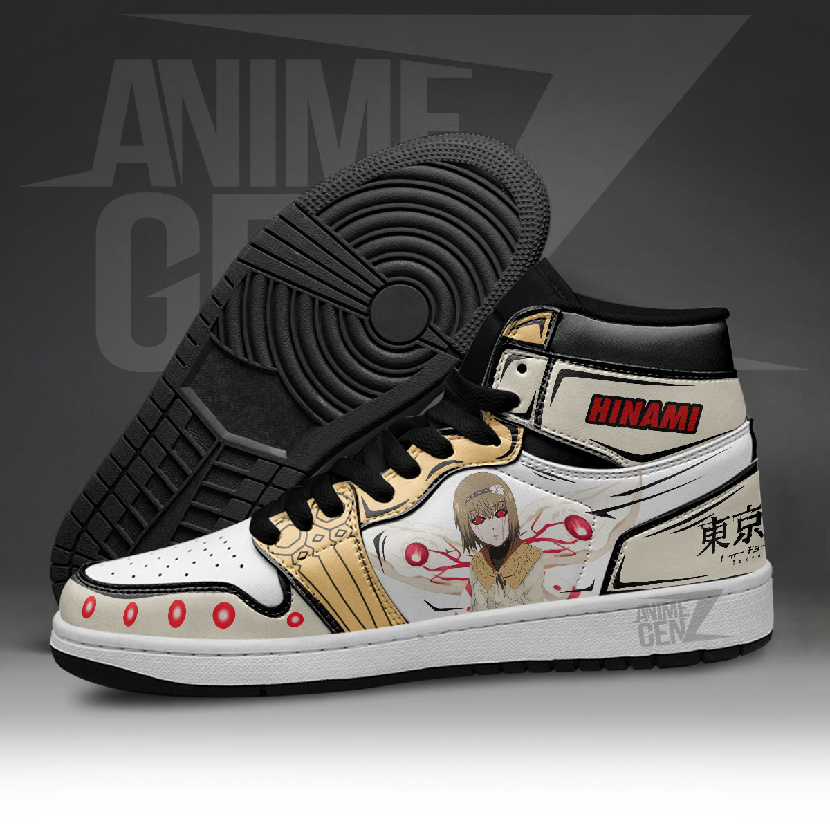Tokyo Ghoul Hinami Fueguchi JD Sneakers Custom Anime Shoes - Image 5