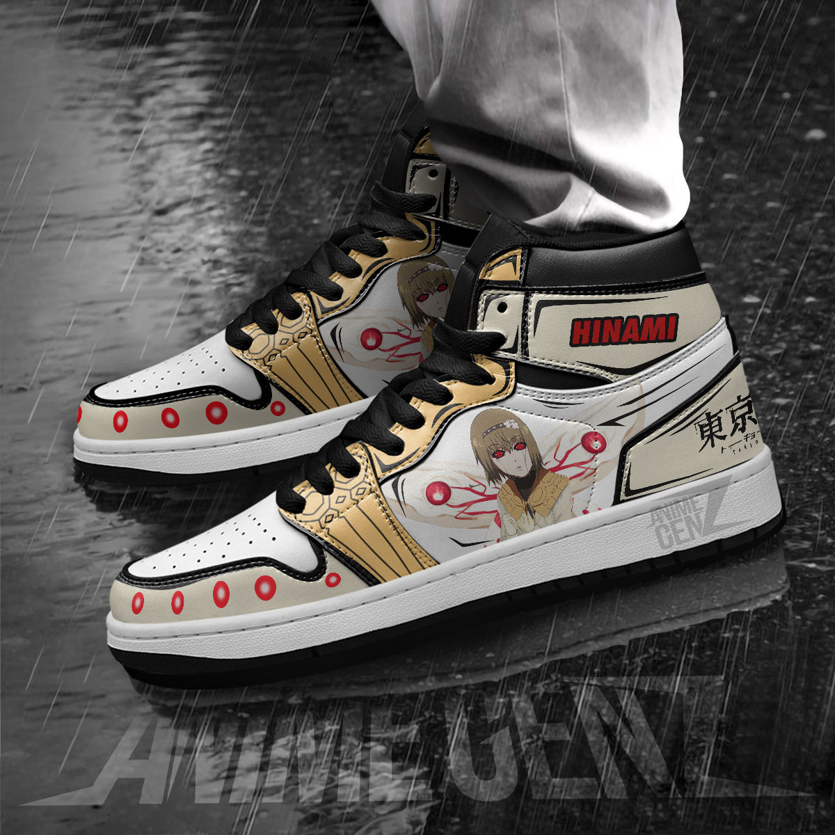 Tokyo Ghoul Hinami Fueguchi JD Sneakers Custom Anime Shoes - Image 3