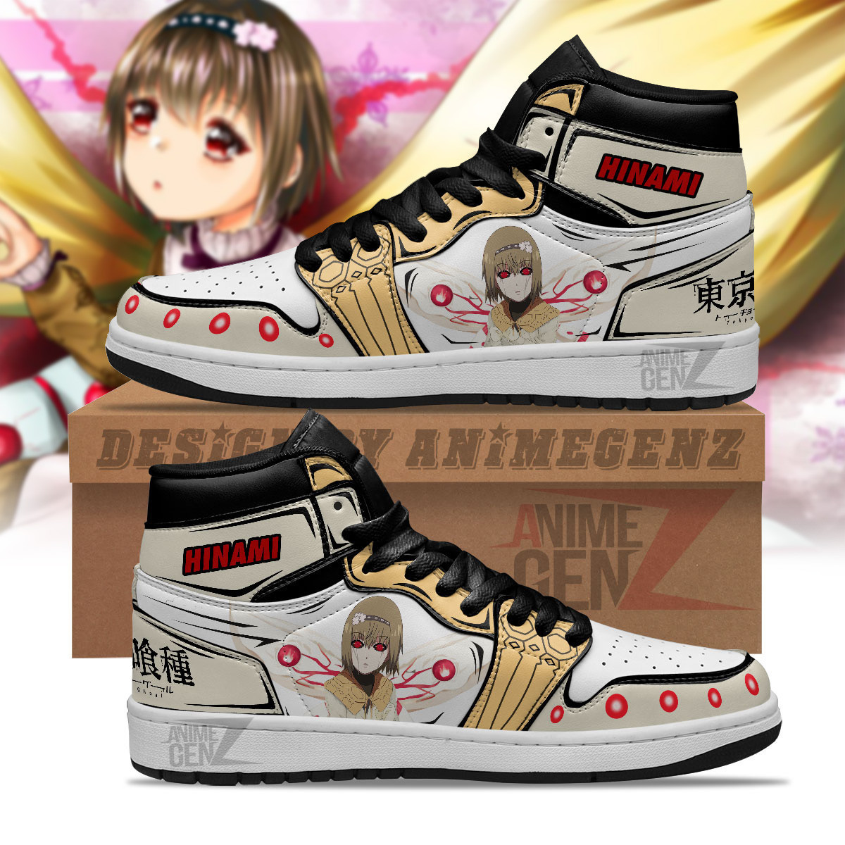 Tokyo Ghoul Hinami Fueguchi JD Sneakers Custom Anime Shoes