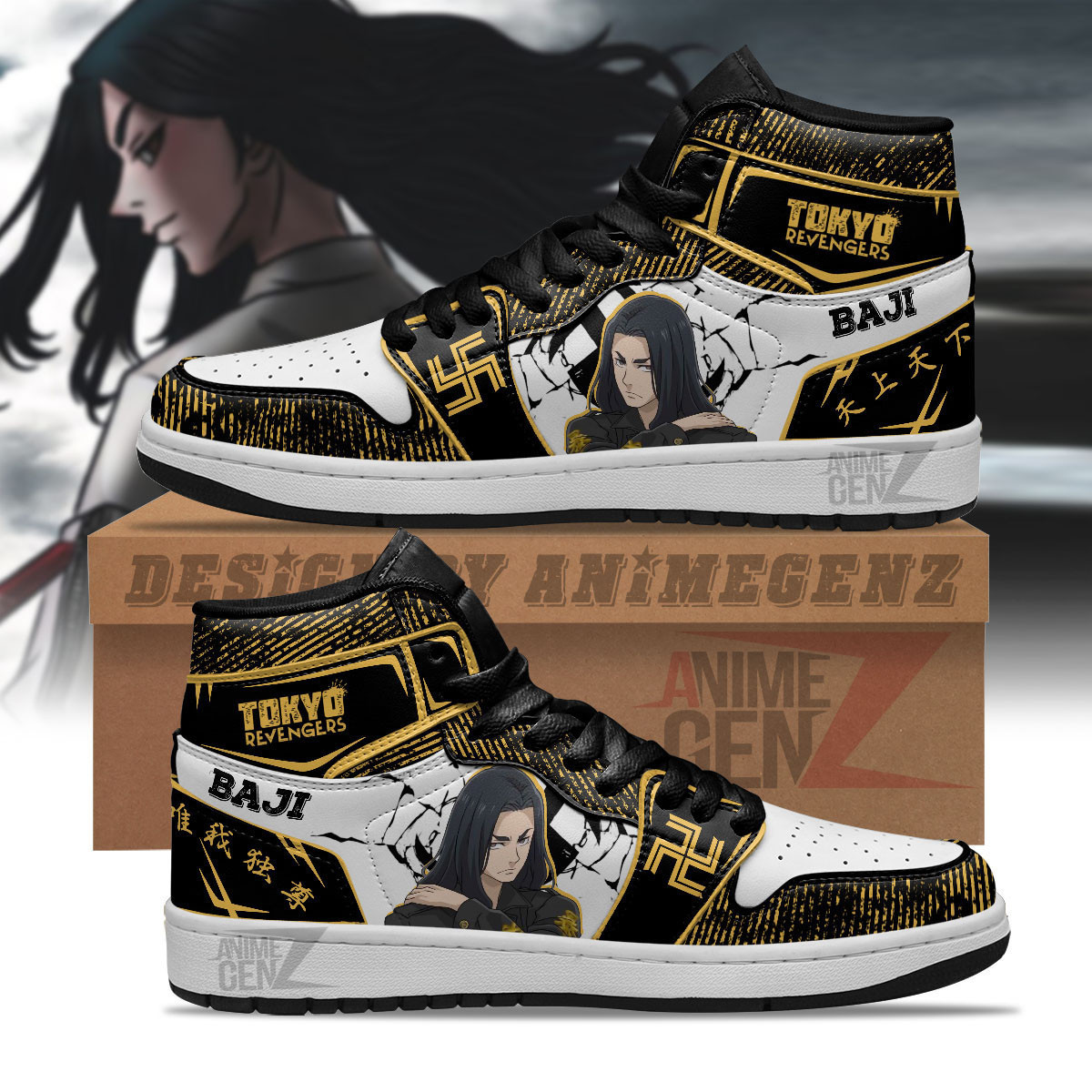 Tokyo Revengers Keisuke Baji JD Sneakers Custom Anime Shoes