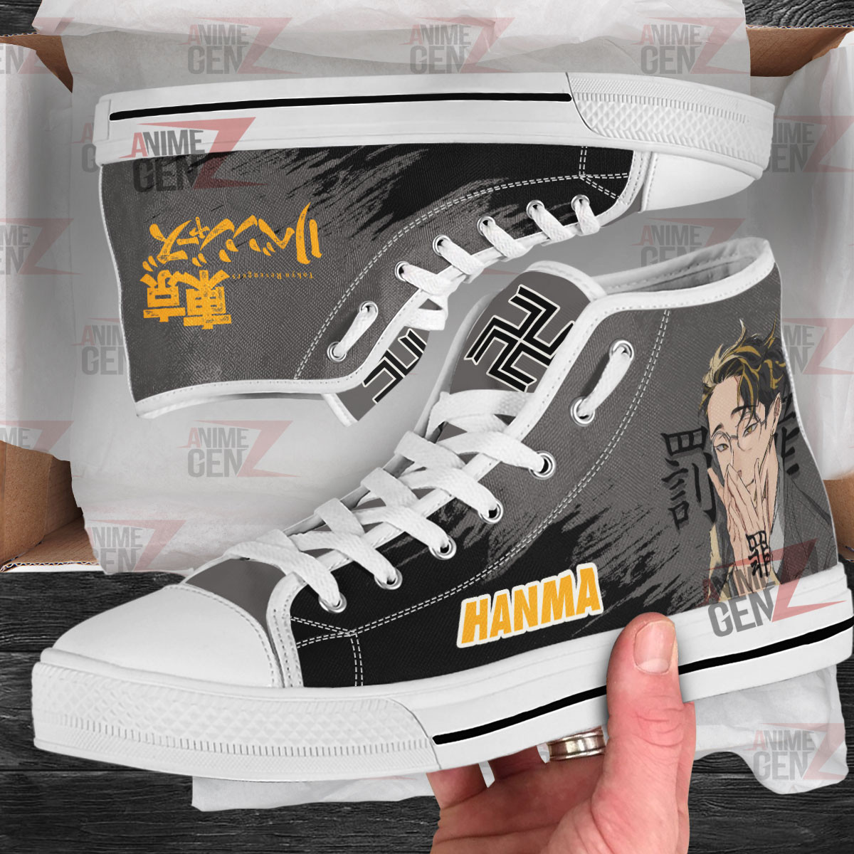 Tokyo Revengers Shuji Hanma High Top Shoes Custom Anime Shoes - Image 2